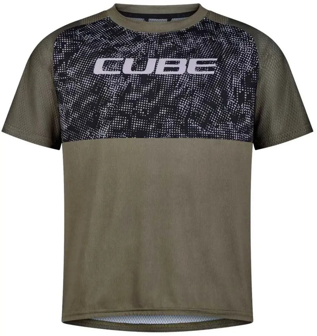 Cube TM Korte Mouw Enduro Trui - XXL - Groen/Blauw