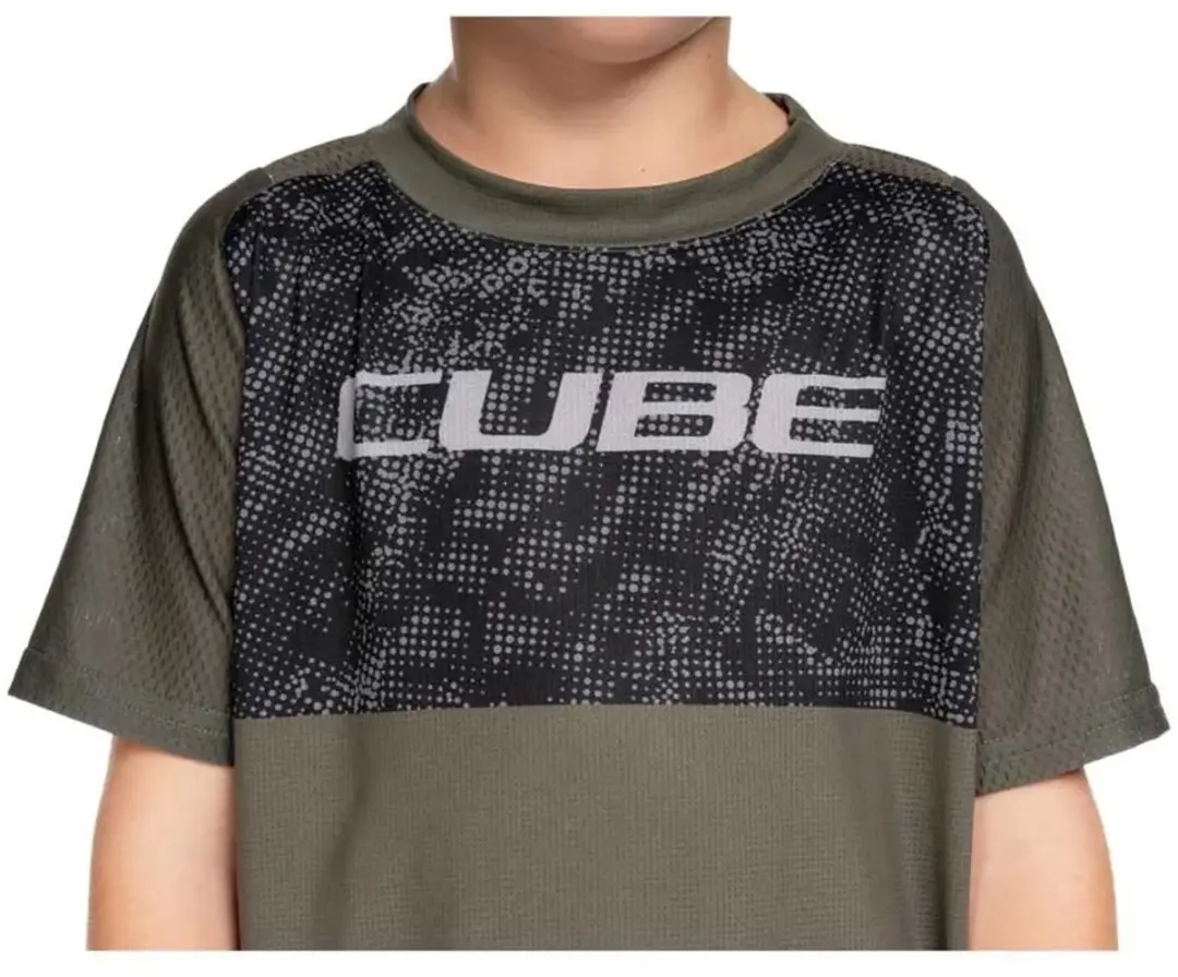 Cube TM Korte Mouw Enduro Trui - XXL - Groen/Blauw