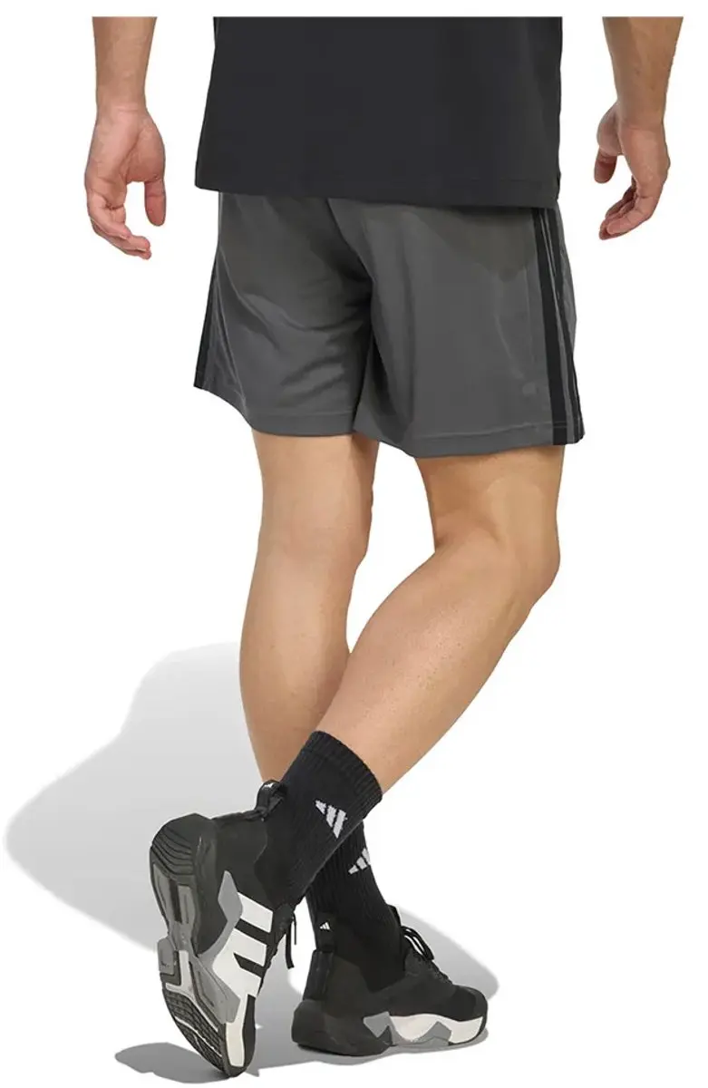 Adidas Workout Essentials Base 3 Stripes Korte Broek - Grijs S