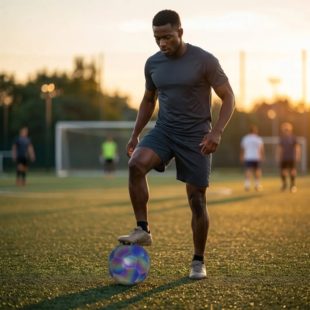NUVEX Regenboog Reflecterende Voetbal - PU - Binnen & Buiten