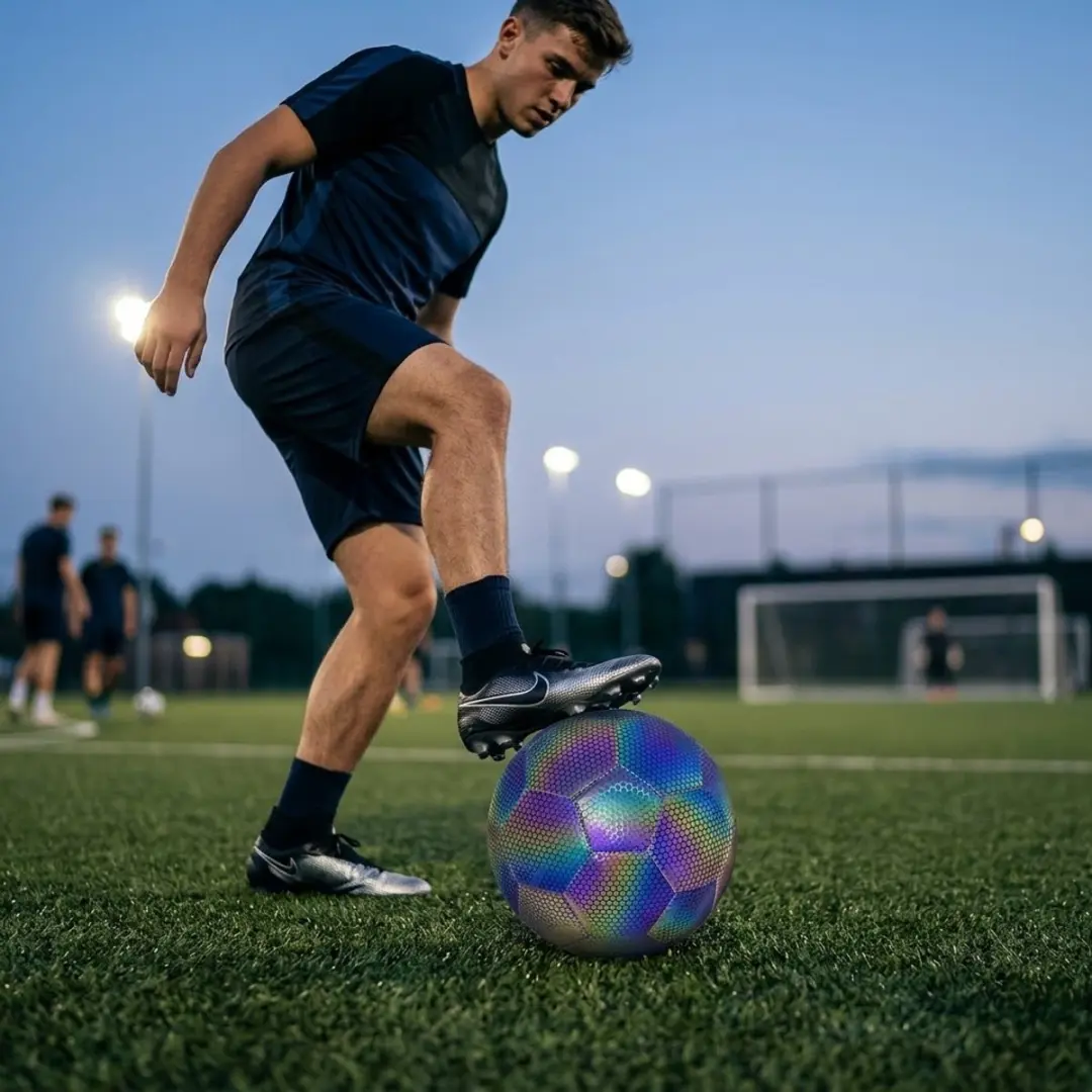 NUVEX Regenboog Reflecterende Voetbal - PU - Binnen & Buiten