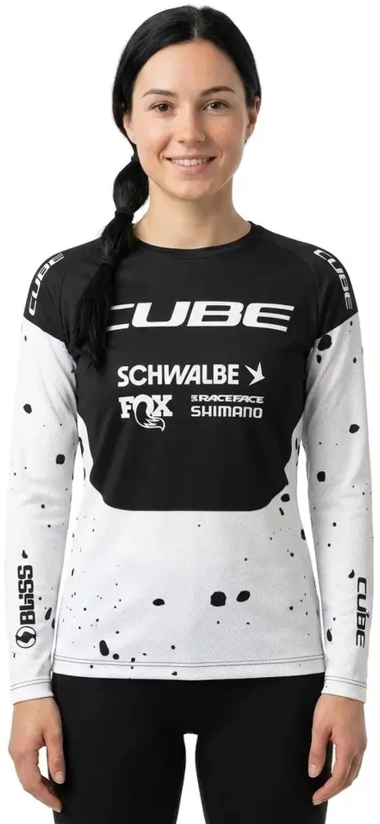 Cube Factory Racing Langarm Trui 2XL - Wit/Zwart