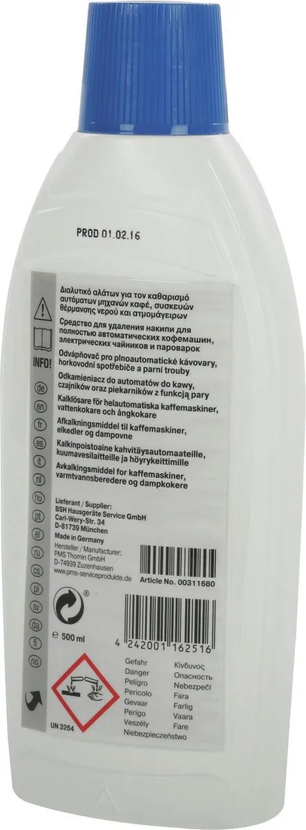 Siemens Ontkalker 500ml - o.a. Bosch/Kookapparatuur