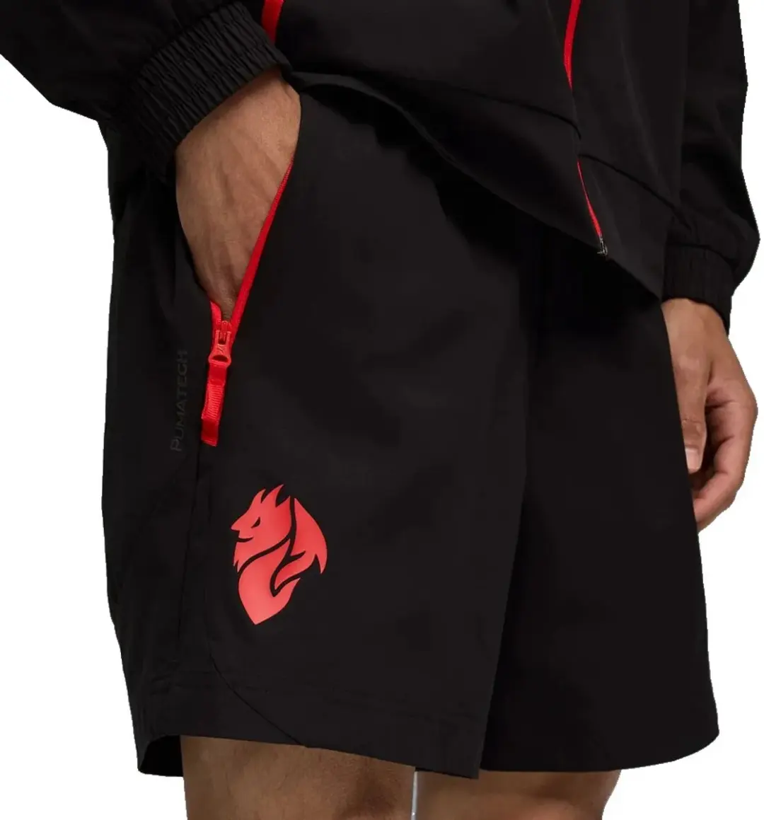 PUMA AC Milan Tech Relaxed Korte Broek - S - Zwart/Rood