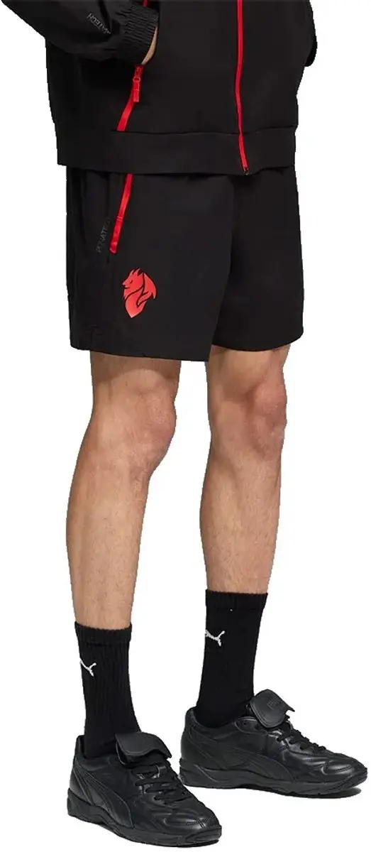 PUMA AC Milan Tech Relaxed Korte Broek - S - Zwart/Rood