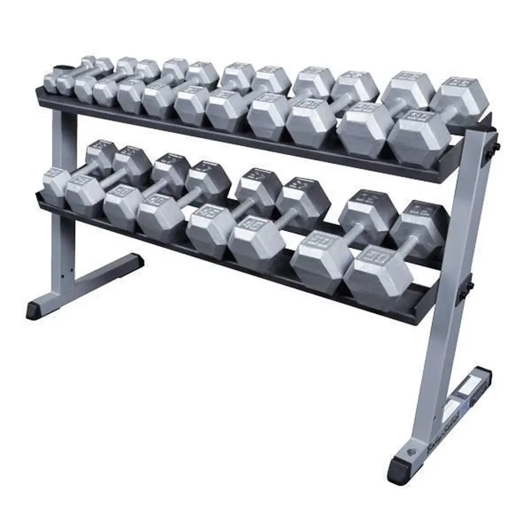 Body-Solid GDR60 Dumbbellrek - 2 Laags - Grijs