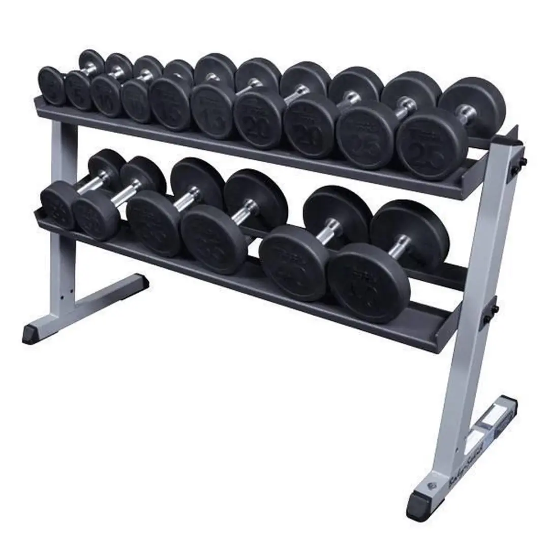Body-Solid GDR60 Dumbbellrek - 2 Laags - Grijs