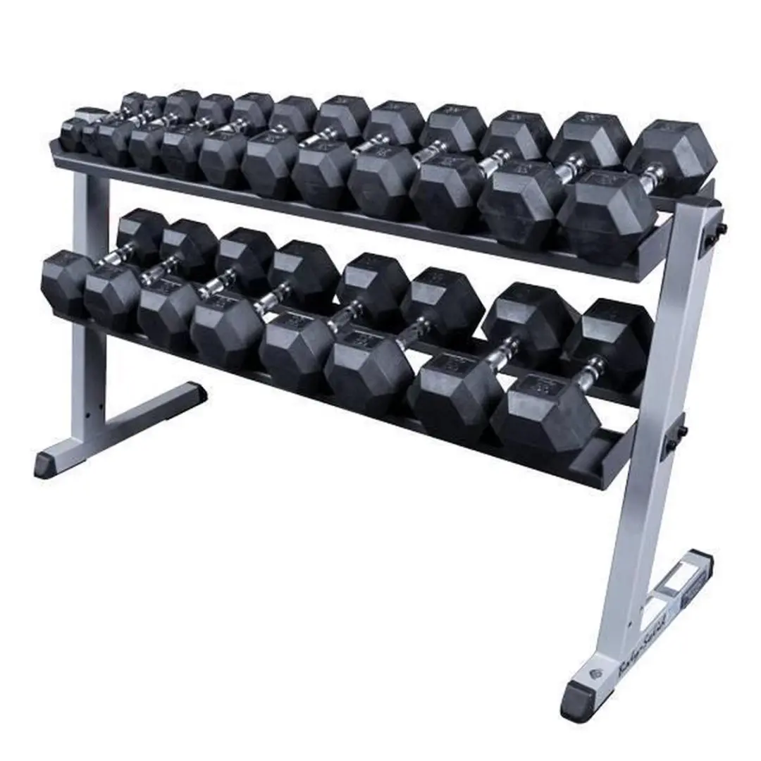 Body-Solid GDR60 Dumbbellrek - 2 Laags - Grijs