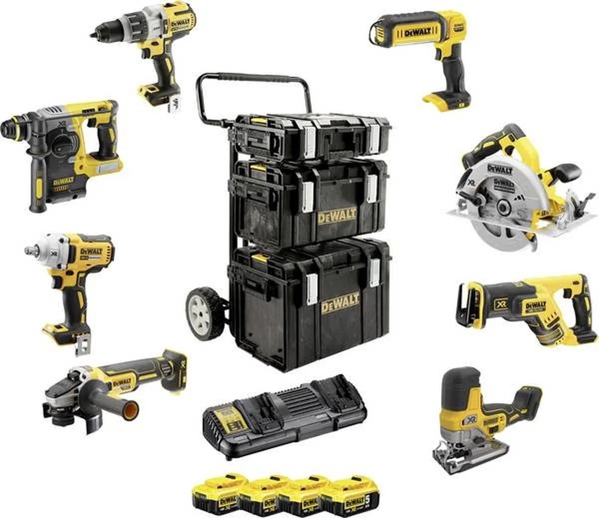 DeWalt DCK856P4 Voordeelset 8-delig - 4x 5000mAh