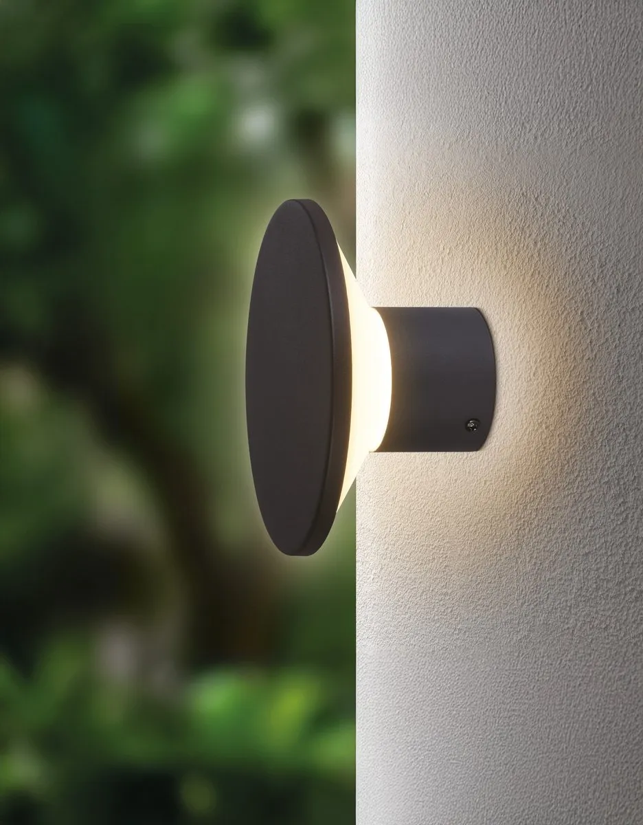 Eglo Rigosa Wandlamp Buiten LED Ø18.5cm - Zwart/Wit