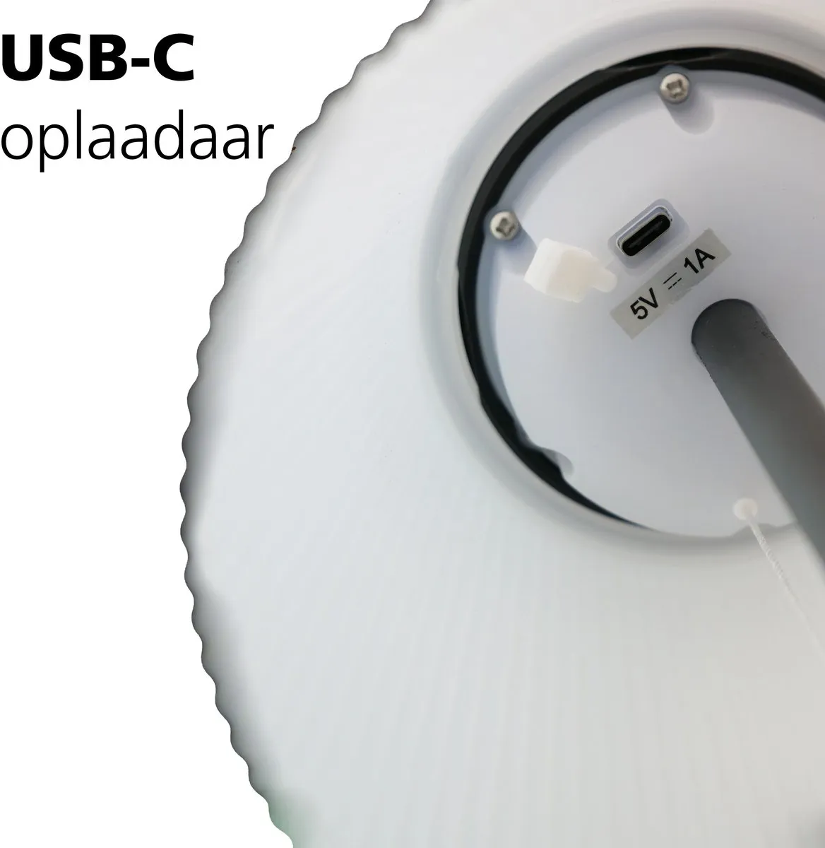 Eglo Scordiano-L Staande lamp - Oplaadbaar 22u - Zwart/Wit
