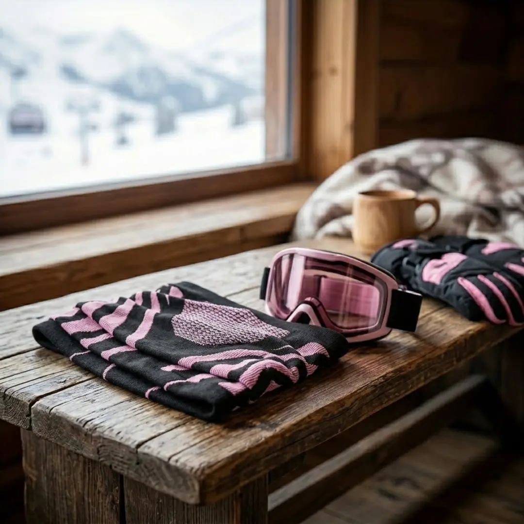 NuveX Nekwarmer Zwart Roze - One Size