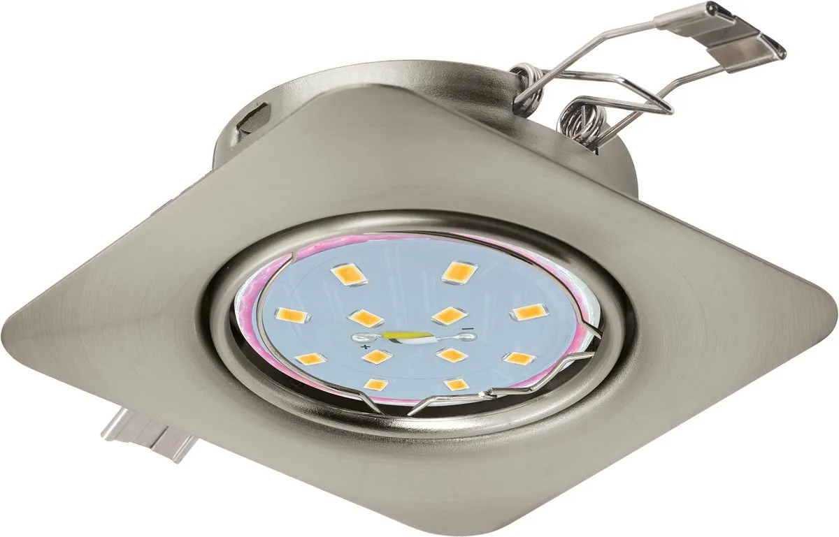 Eglo Peneto Inbouwspot LED 87x87mm - Nikkel-Mat - Richtbaar