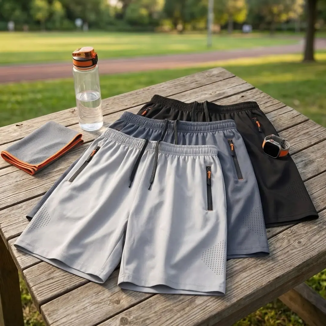 NUVEX Heren Sport Shorts - 3 Stuks XXL - Zwart/Donker-/Lichtgrijs