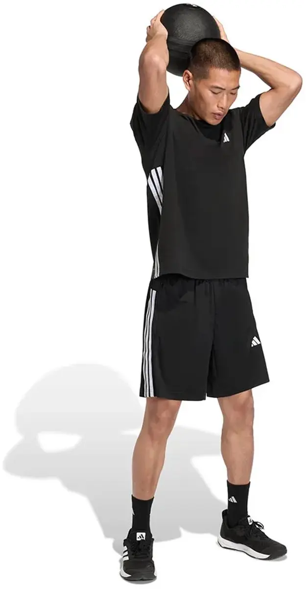 Adidas Workout Essentials Feelready 3 Stripes T-shirt - S - Zwart