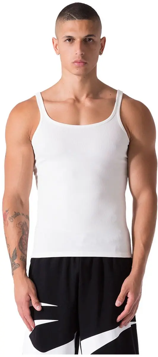 Everlast Ribbed Mouwloos T-shirt Wit