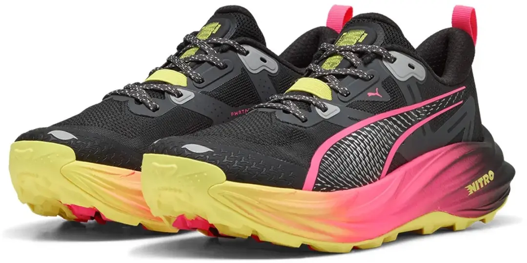 PUMA Voyage Nitro 4 Hardloopschoenen - EU 38 - Zwart/Rosa/Lemon