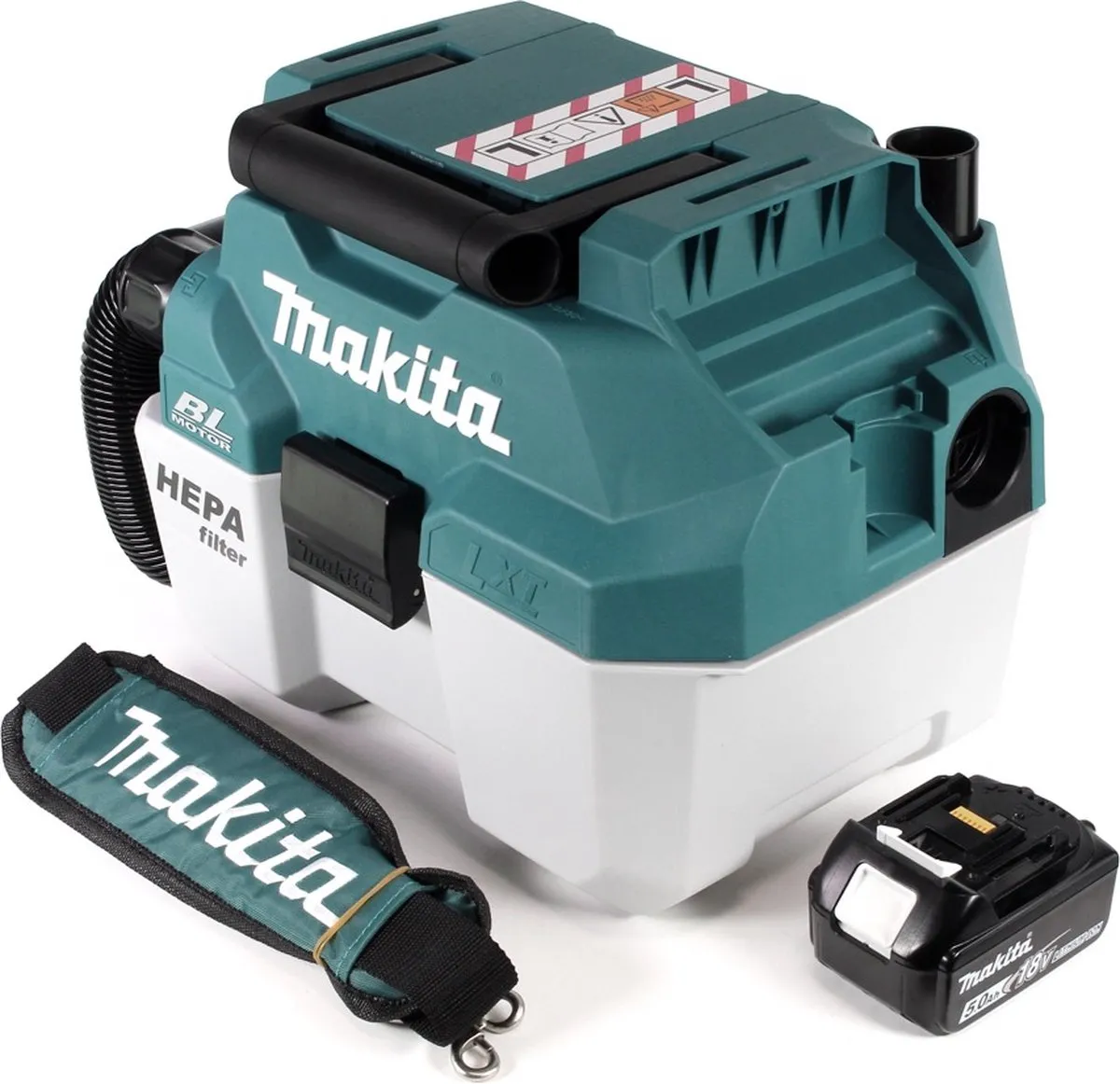 Makita DVC 750 LT1X3 Stofzuiger 18V - 7,5L - Nat & Droog - Groen