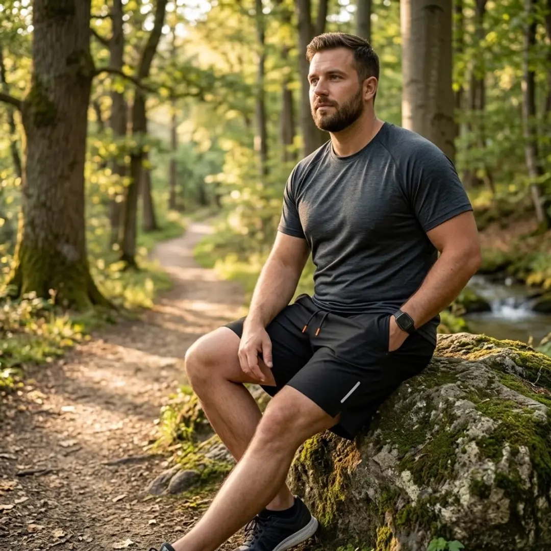 NUVEX Heren Sport Shorts Set - 5 Stuks XXL - Zwart/Wit/Donkerblauw/Donkergroen