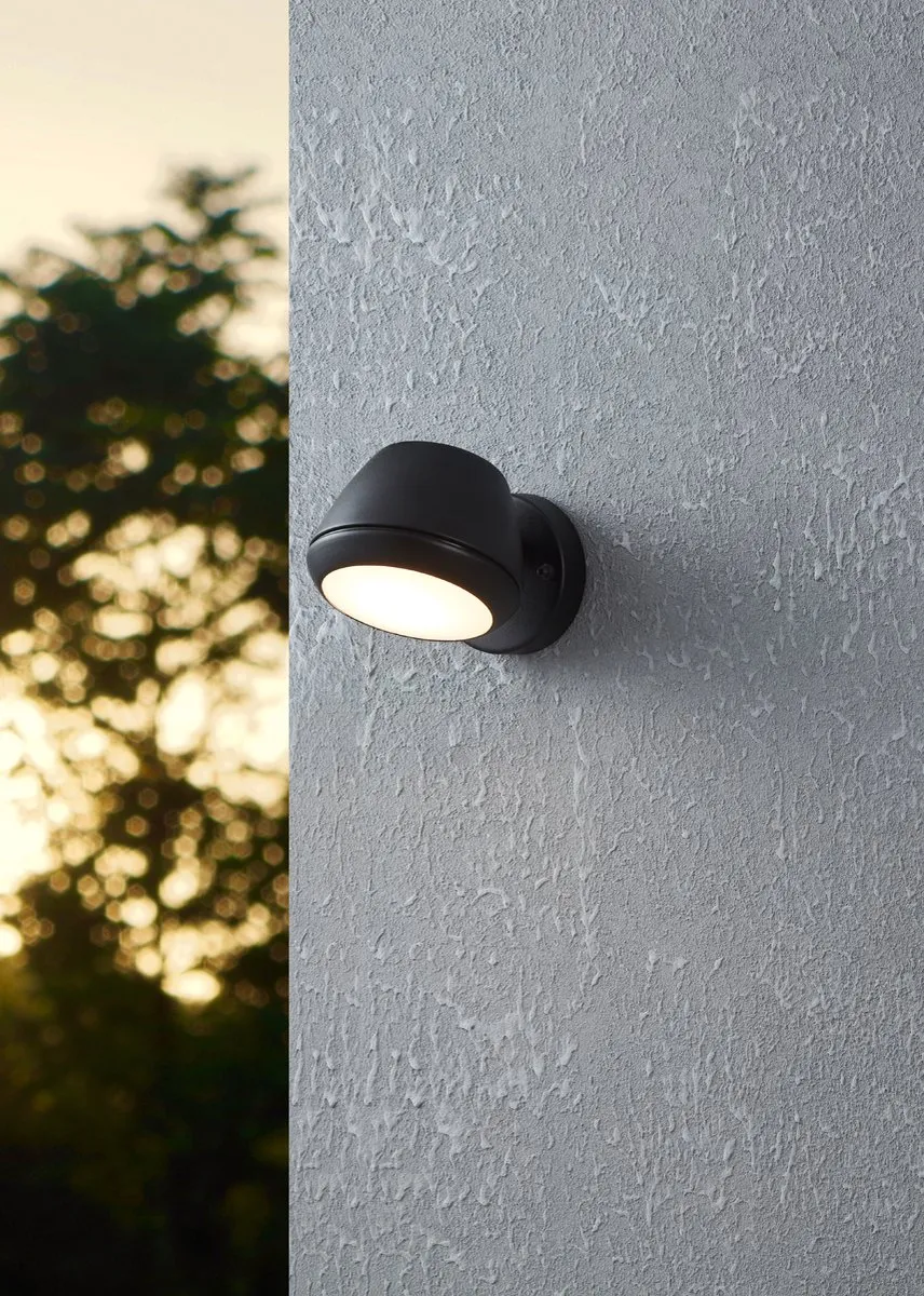 Eglo Nivarolo Wandlamp Buiten GU10 - 18,5 cm - Zwart/Wit - afbeelding 6 van 6