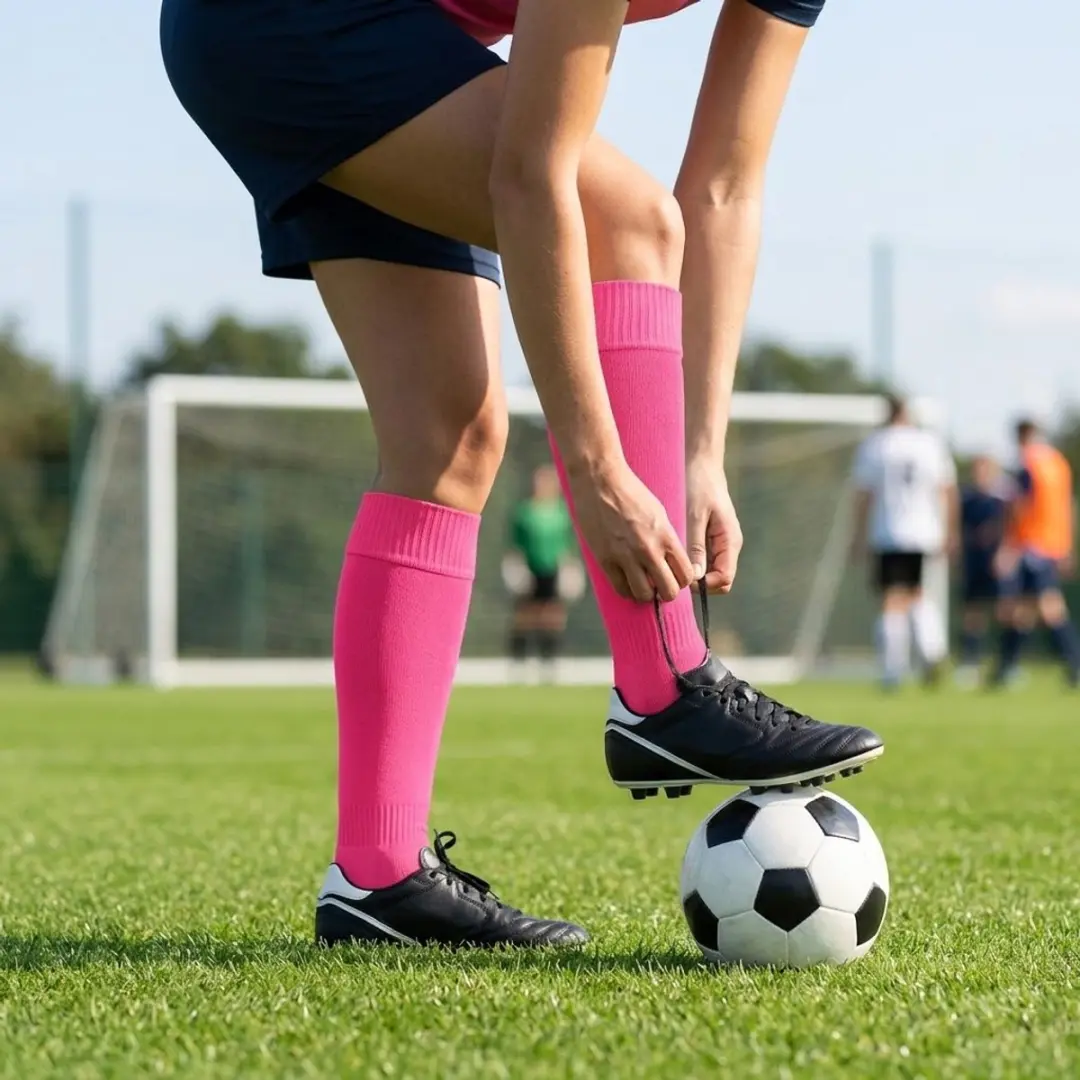 NUVEX Roze Voetbalsleeves Compressie Sokken - One Size