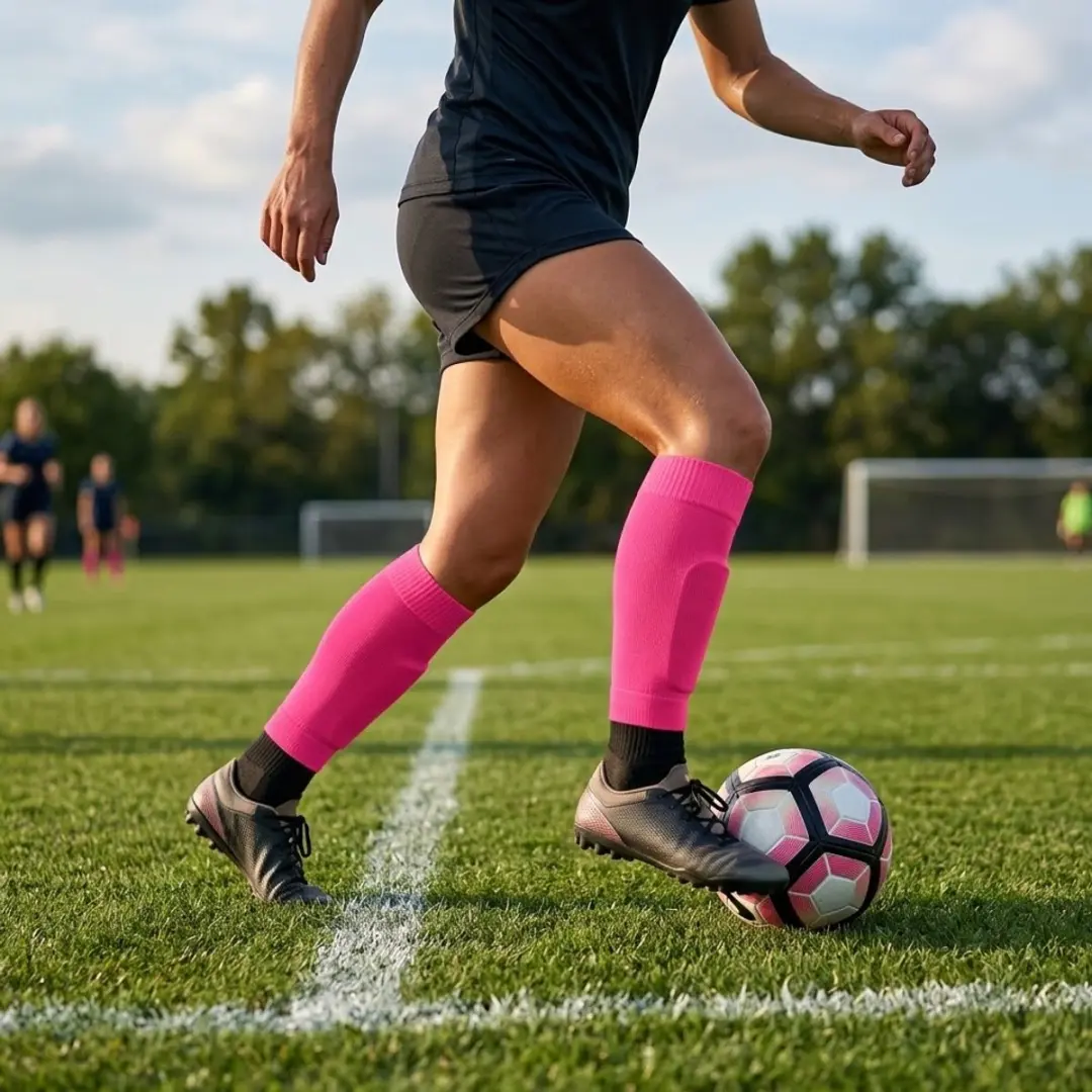 NUVEX Roze Voetbalsleeves Compressie Sokken - One Size - afbeelding 6 van 6