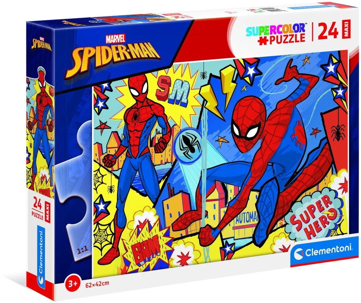 Clementoni Marvel Spiderman Maxi Puzzel 24 Stukjes - Multicolor