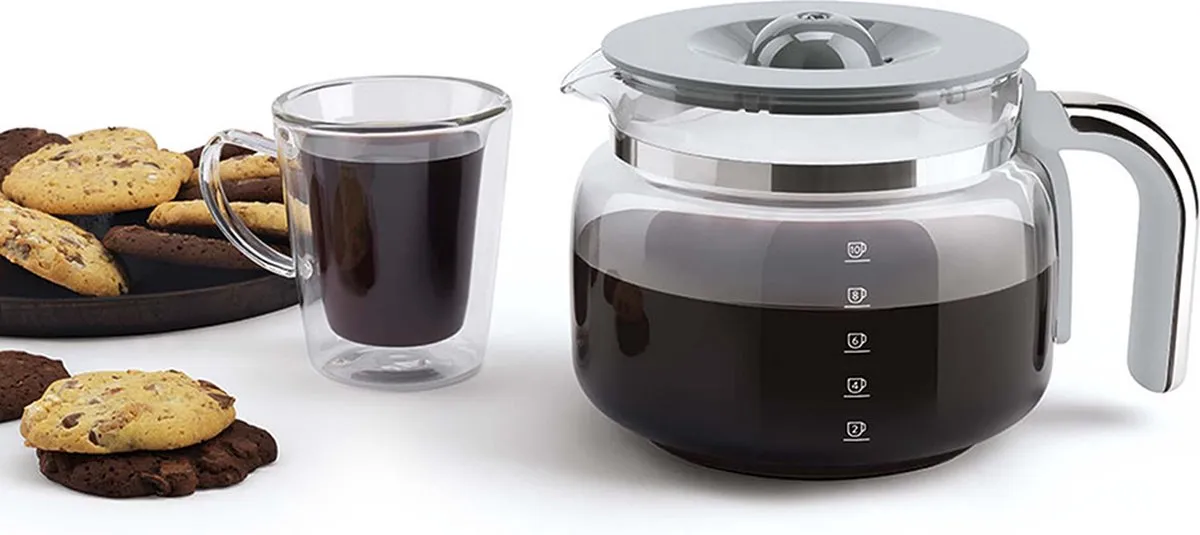 Smeg DCF02SSEU Filterkoffiemachine - 10 Kopjes - 1,4L - Steel