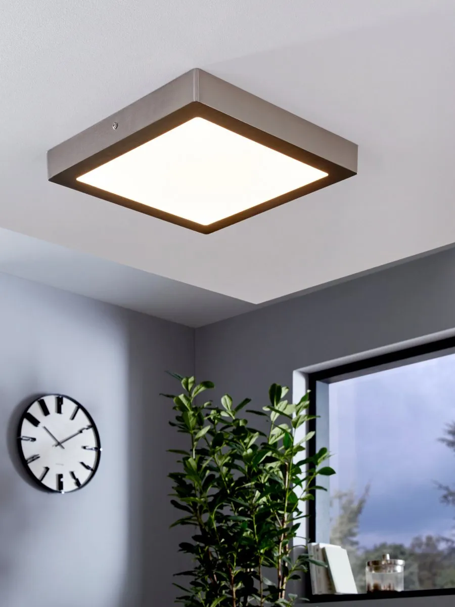 Eglo Fueva 1 LED Plafondlamp 300x300mm - Nikkel - 3000K - afbeelding 4 van 4