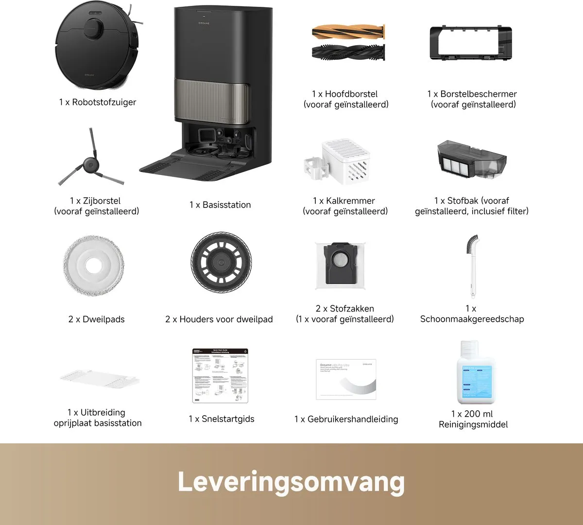 Dreame L40s Pro Ultra Robotstofzuiger - 19.000 Pa - Zwart