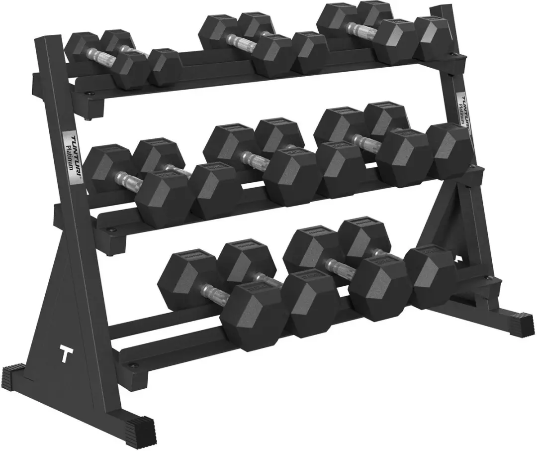 Tunturi Platinum Hexa Rubbelsets 8-delig 2,5-20kg