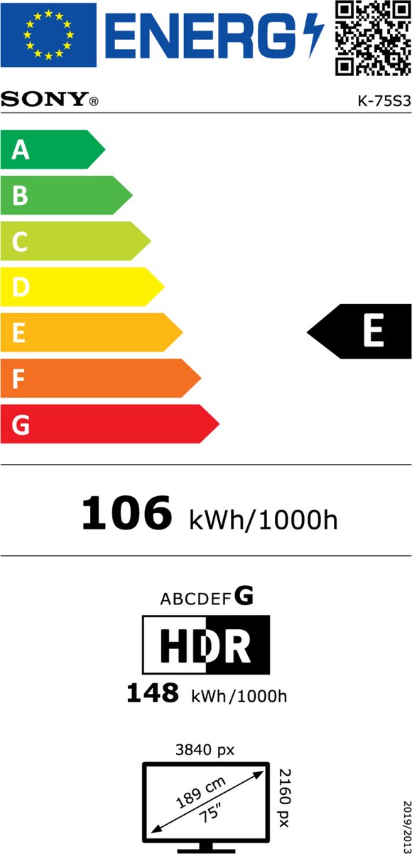 Sony Bravia 3 - 75 inch - 4K LED - 2025