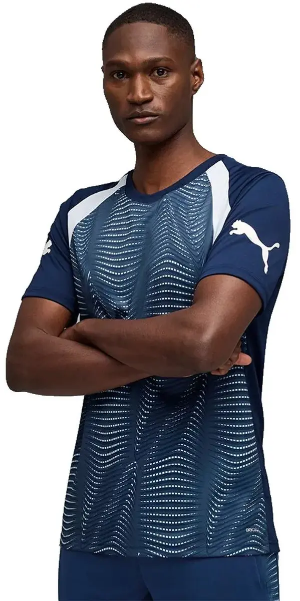 PUMA Individualfinal T-shirt - XS - Mint Jelly/Glowing Red/Deep Blue