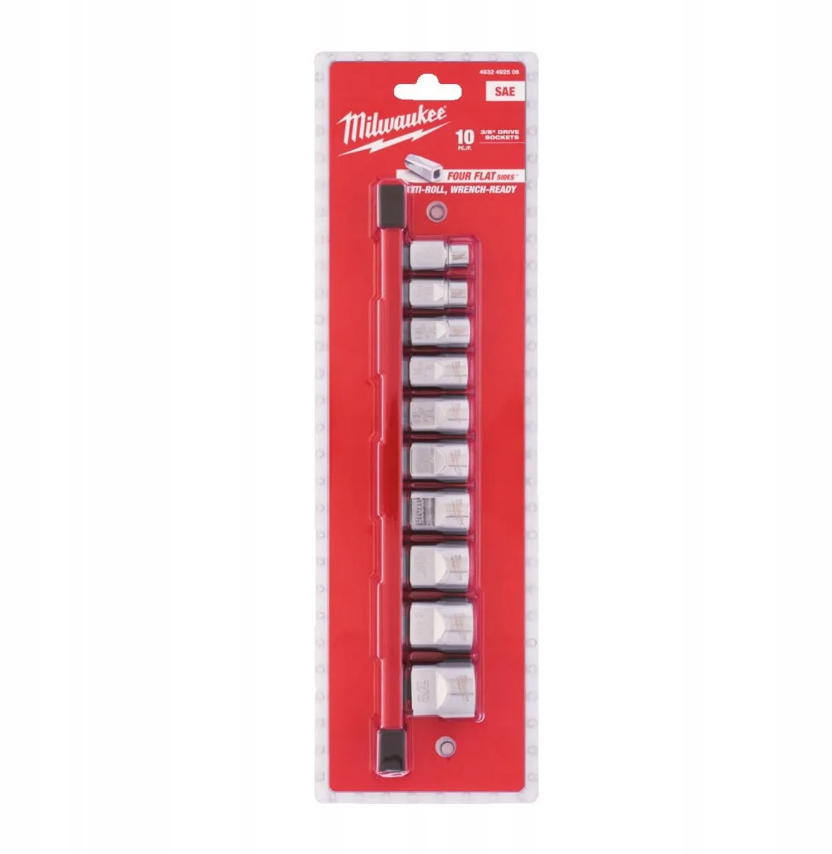 Milwaukee 3/8" Doppendoos-set 10-delig