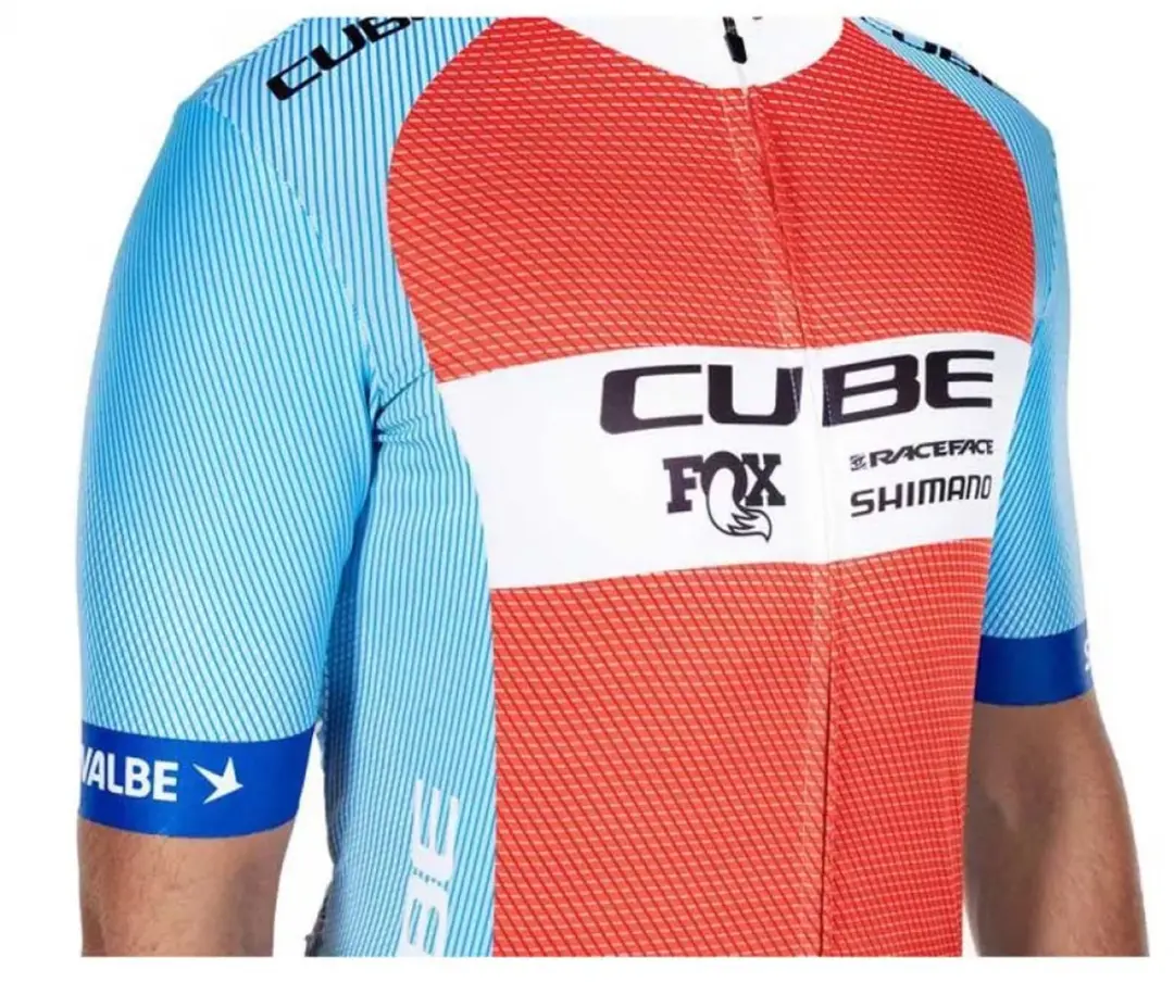 Cube Factory Racing Wielertrui Blauw XXL