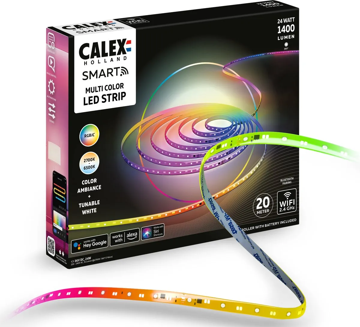 Calex Smart LED Strip RGBIC+CCTIC 20M