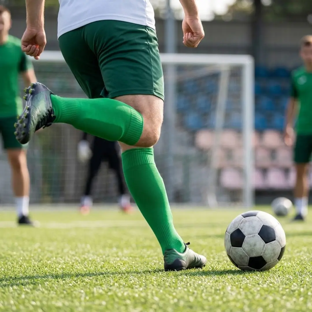 NUVEX Compressie Voetbalsokken Donkergroen - One Size - afbeelding 3 van 6