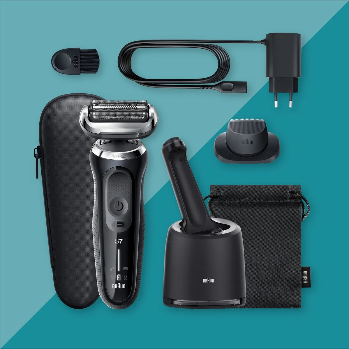 Braun Series 7 71-N7200cc Elektrisch Scheerapparaat - 3 Mesjes - Zwart - afbeelding 6 van 6