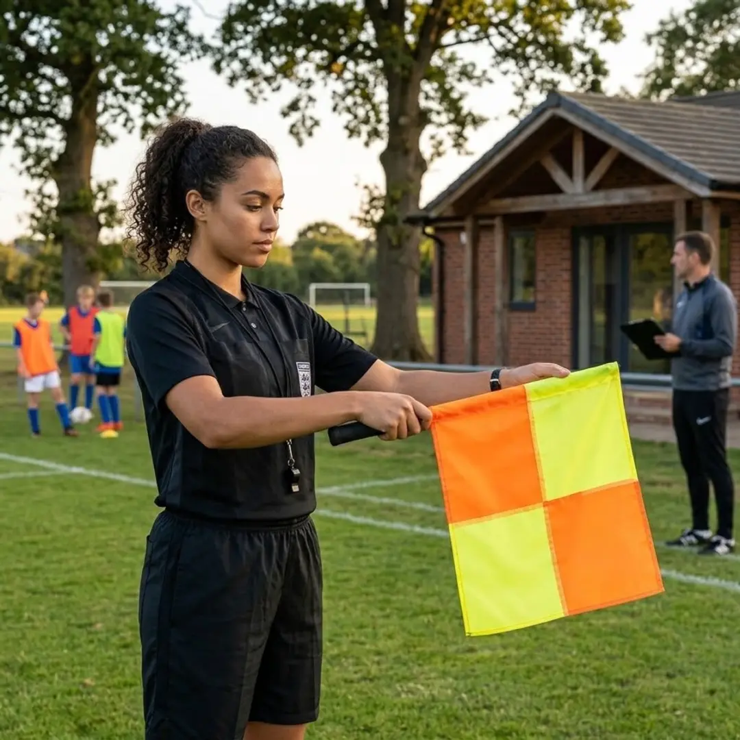 NUVEX Scheidsrechtersvlaggen Voetbal - Oranje/Geel