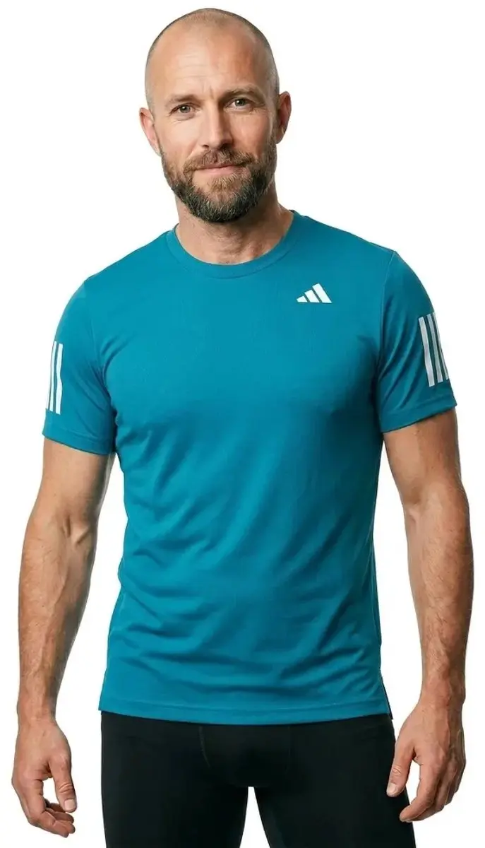 adidas Club Climacool 3 Stripes T-shirt - S - Signaalblauw