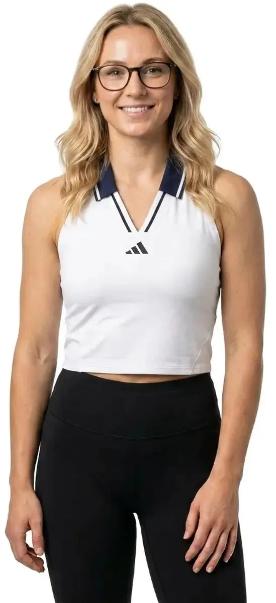Adidas Tennis Climacool Crop Pro Mouwloos T-shirt L - Wit