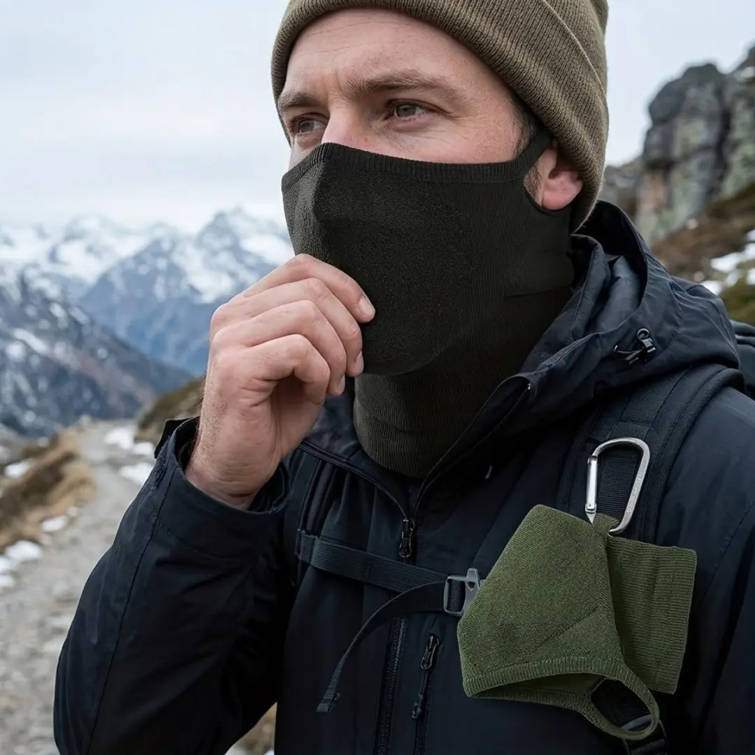 NUVEX Nekwarmer Set 2 Stuks - Zwart/Leegergoen