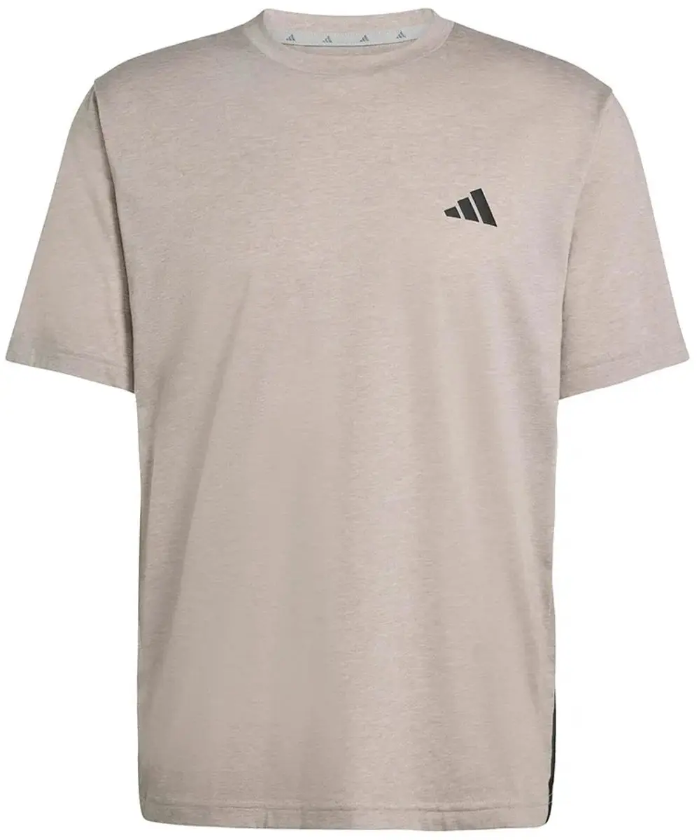 Adidas Workout Essentials 3 Stripes T-shirt - L - Medium Grey Heather/Black