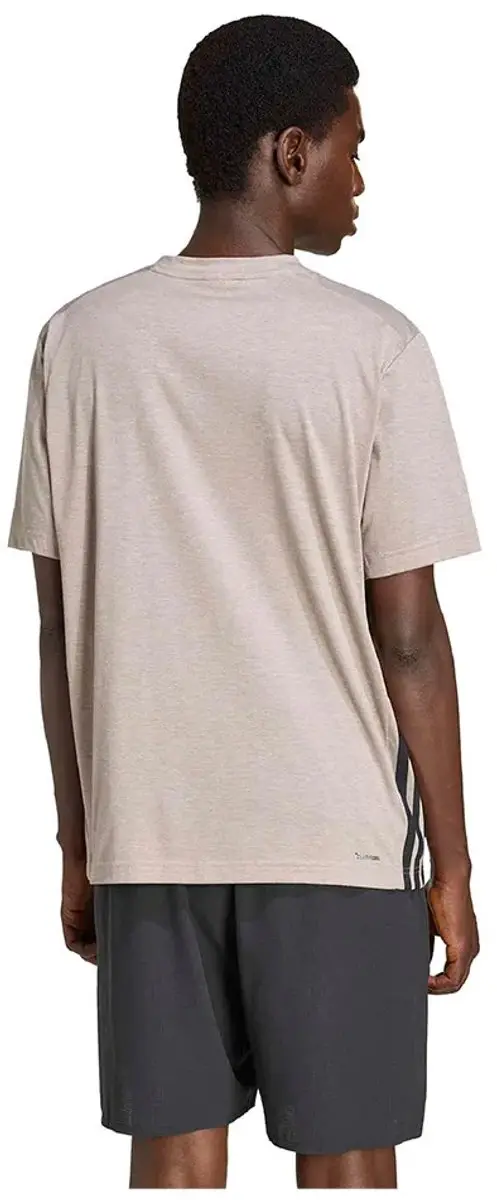 Adidas Workout Essentials 3 Stripes T-shirt - L - Medium Grey Heather/Black