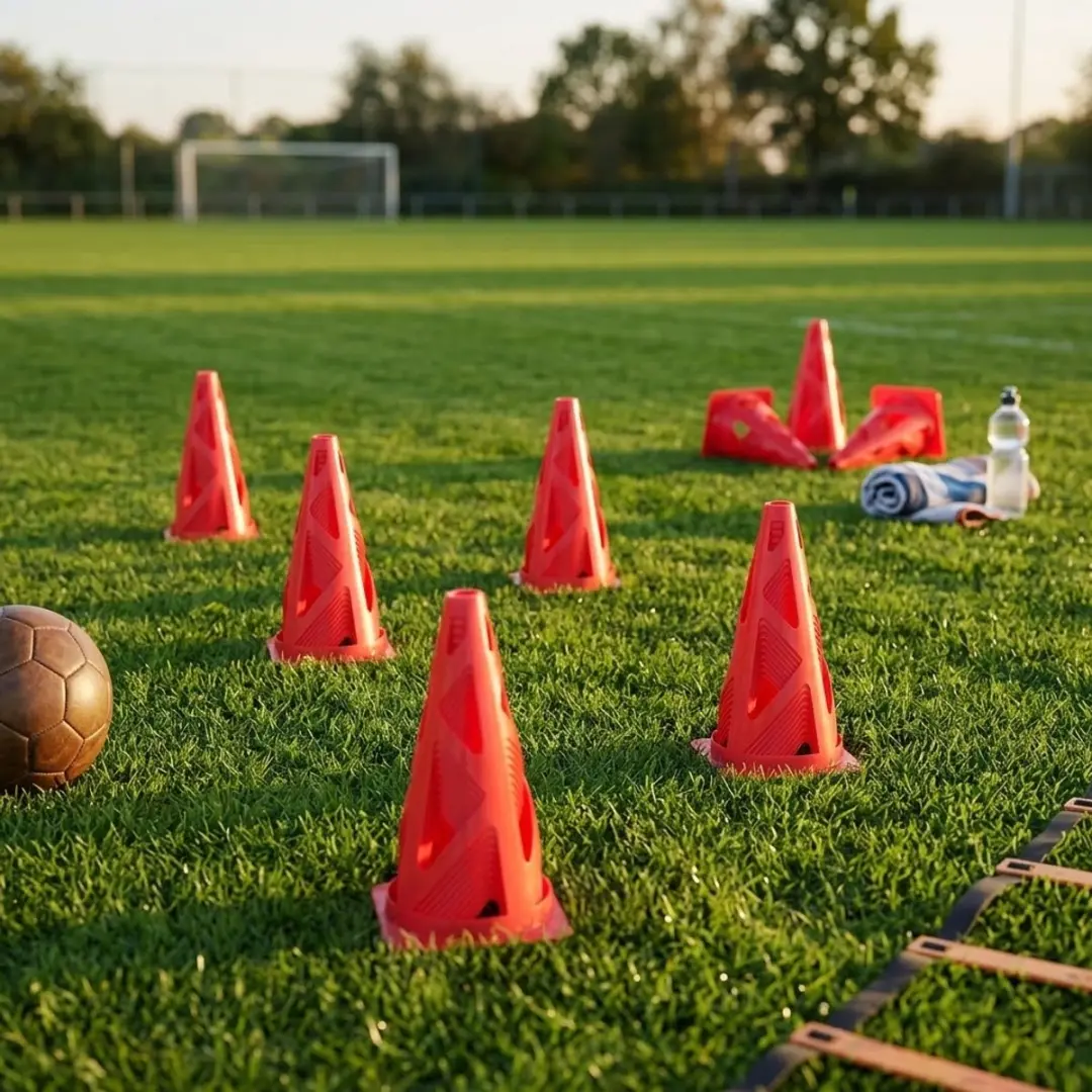 NuveX Rode Voetbal Trainingskegels 23cm - 10 Stuks