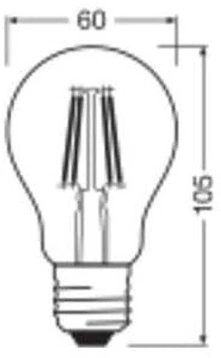 LEDVANCE Classic A60 E27 3.4W 470lm - Mat Glas