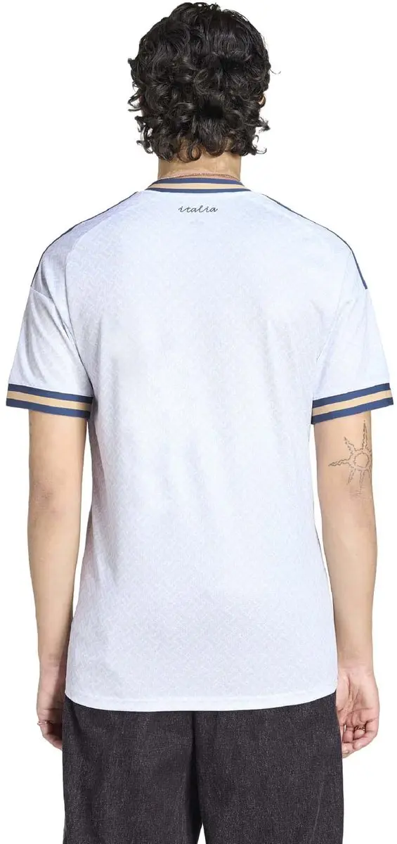 adidas Italië Uit Shirt Heren KC8704 - Maat M - Lichtblauw/Blauw/Goud