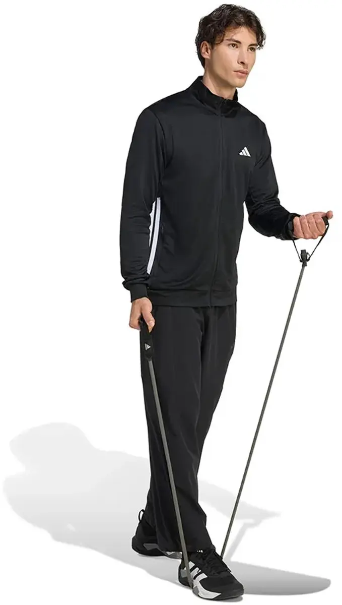 adidas Workout Essentials 3 Stripes Knit Sweatshirt - Zwart S