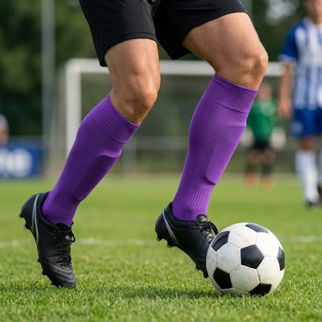 NUVEX Paarse Voetbal Sleeves Compressie - One Size - afbeelding 3 van 6
