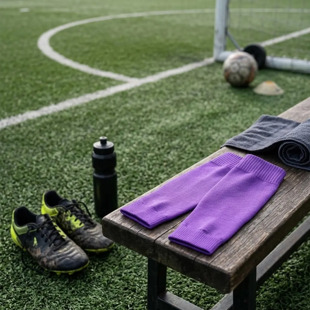NUVEX Paarse Voetbal Sleeves Compressie - One Size - afbeelding 2 van 6